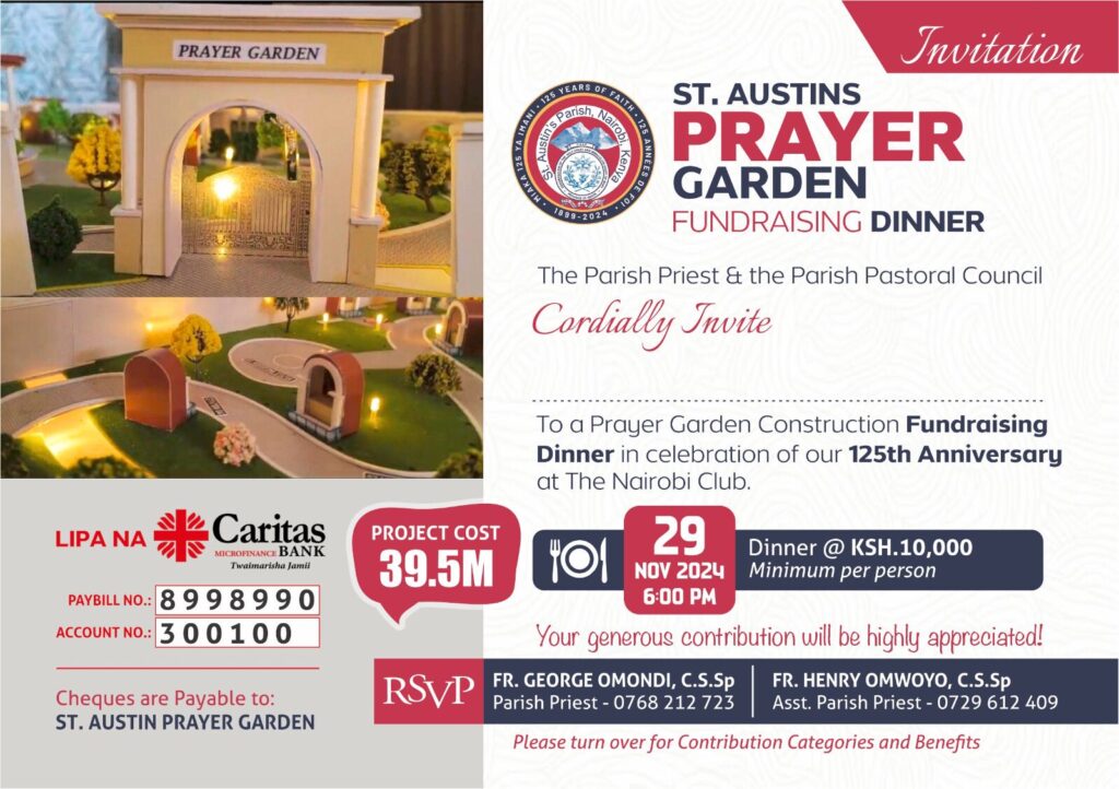 prayer garden fundraising dinner flyer